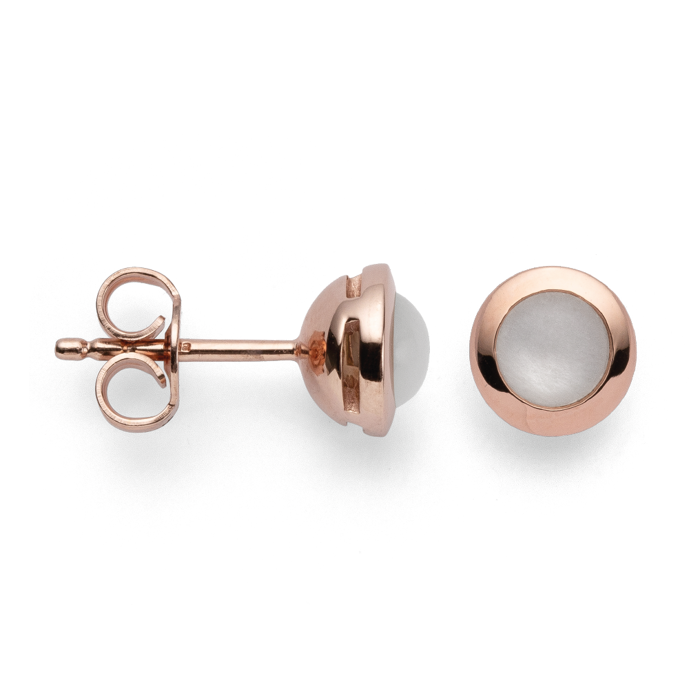 41150 – 925/- Earrings, pink fg shiny, moonstone 0.84ct