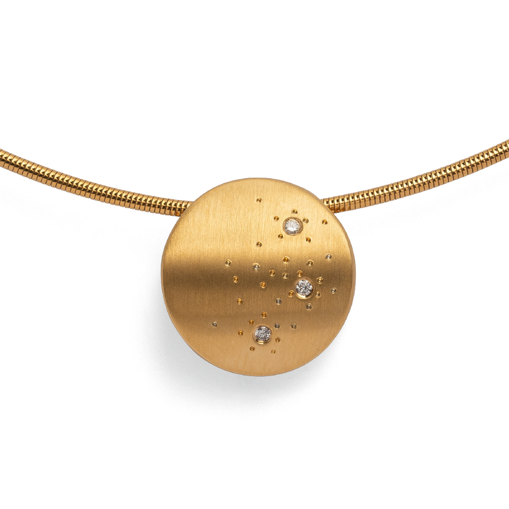 41300 – 925/- Pendant, matte fg, br 0.03ct W-SI