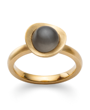 4134052 – 925/- Ring, matte fg, gray moonstone 2.30ct
