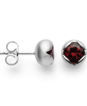41360 – 925/- Earrings matte, Garnet 1.66ct