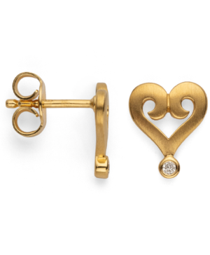 41420 – 925/- Earrings, matte, br 0.02ct W-SI