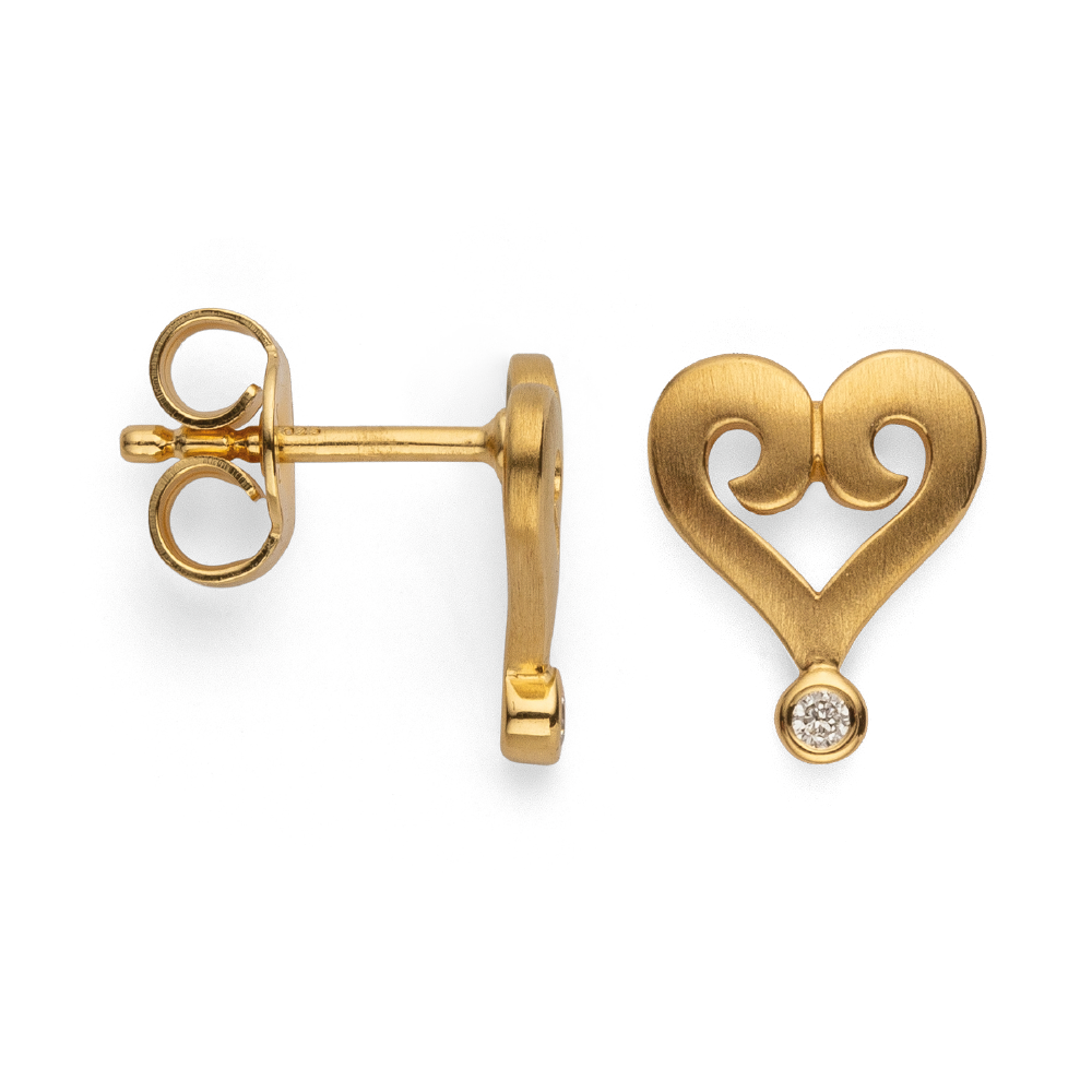 41420 – 925/- Earrings, matte, br 0.02ct W-SI