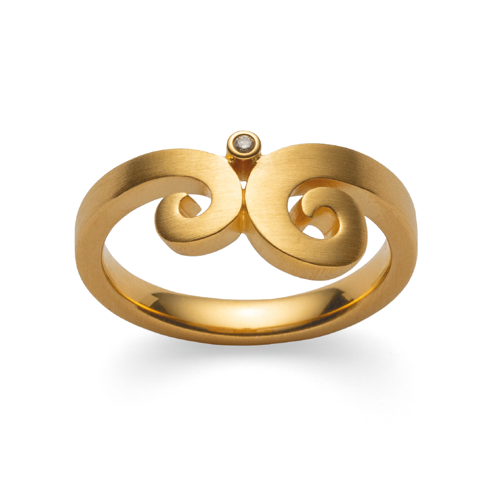 4143058 – 925/- Ring, matte fg, brilliant 0.01ct W-SI