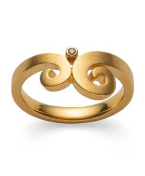 4143052 – 925/- Ring, matte fg, brilliant 0.01ct W-SI
