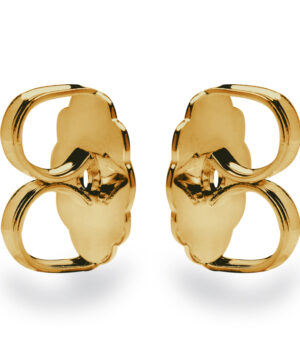 41550 – 925/- Stud earrings serrated, large 10 mm fg shiny 1 pair
