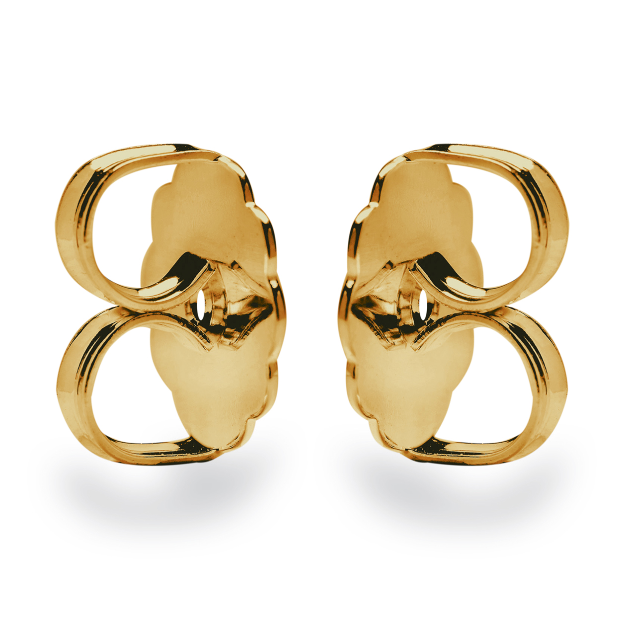 41550 – 925/- Stud earrings serrated, large 10 mm fg shiny 1 pair