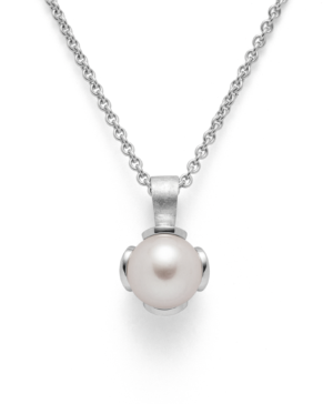 41701 – 925/- Pendant, matte rho., white cultured pearl 3.85ct