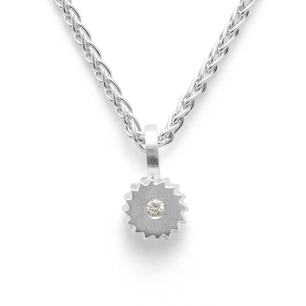 41930 – 925/- Pendant matte, brilliant 0.02ct W-SI