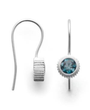 41960 – 925/- matte earring, Topaz London Blue 1.15ct