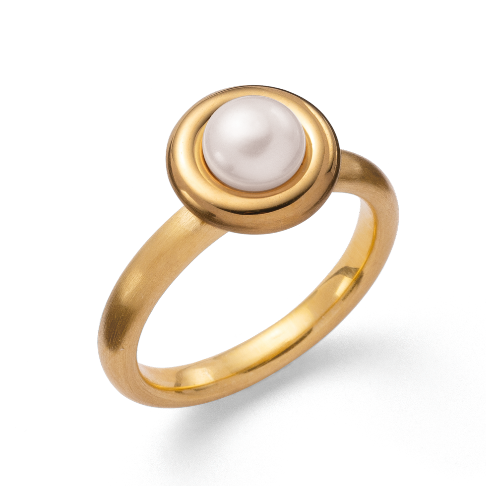 4213054 – 925/- Ring, matte/shiny color, white cultured pearl 1.53ct