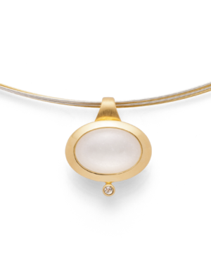 42250 – 925/- Pendant, matte/polished. Moonstone and topaz