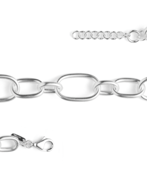 42291 – 925/- bracelet, rho. mat., 19cm + 3cm
