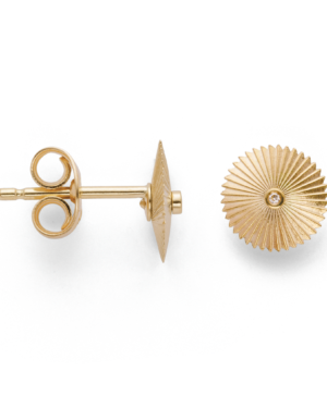 42505 – 750/- Stud earrings matte/polished, br 0.01ct W-SI