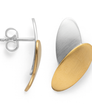 42741 – 925/- Earrings, partly fg, matt rho.