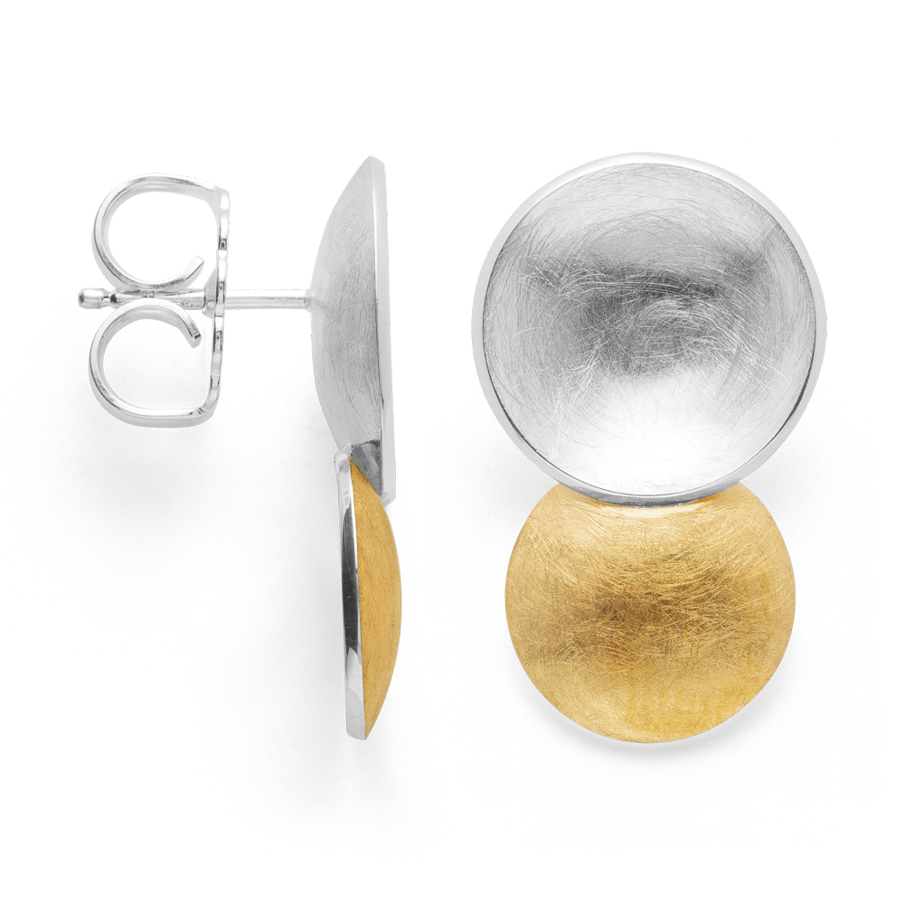 42790 – 925/- Earrings, partly brushed