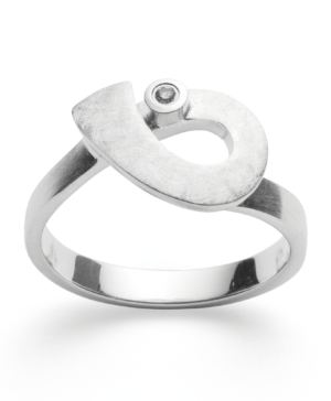 4284056 – 925/- Ring matte/brushed matte, br. 0.02ct W-SI