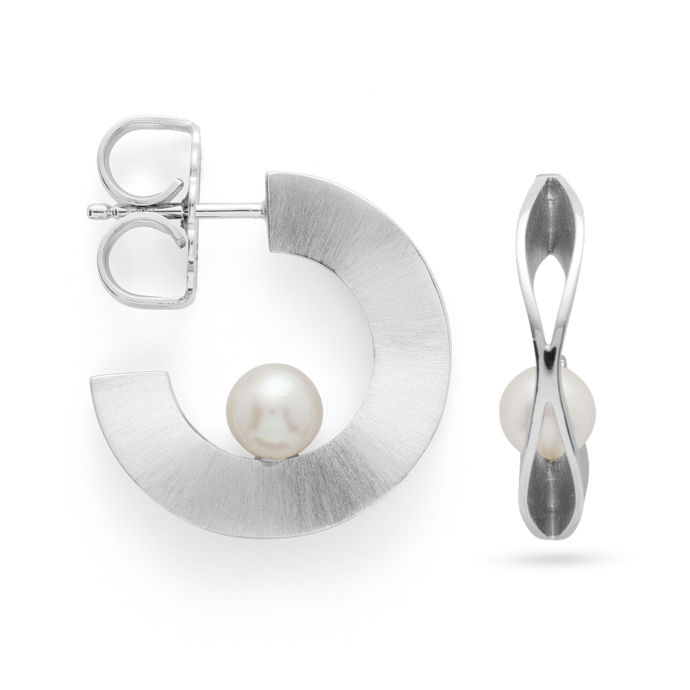 42961 925/- creole, rho. mat., cultured pearls white 2.12ct