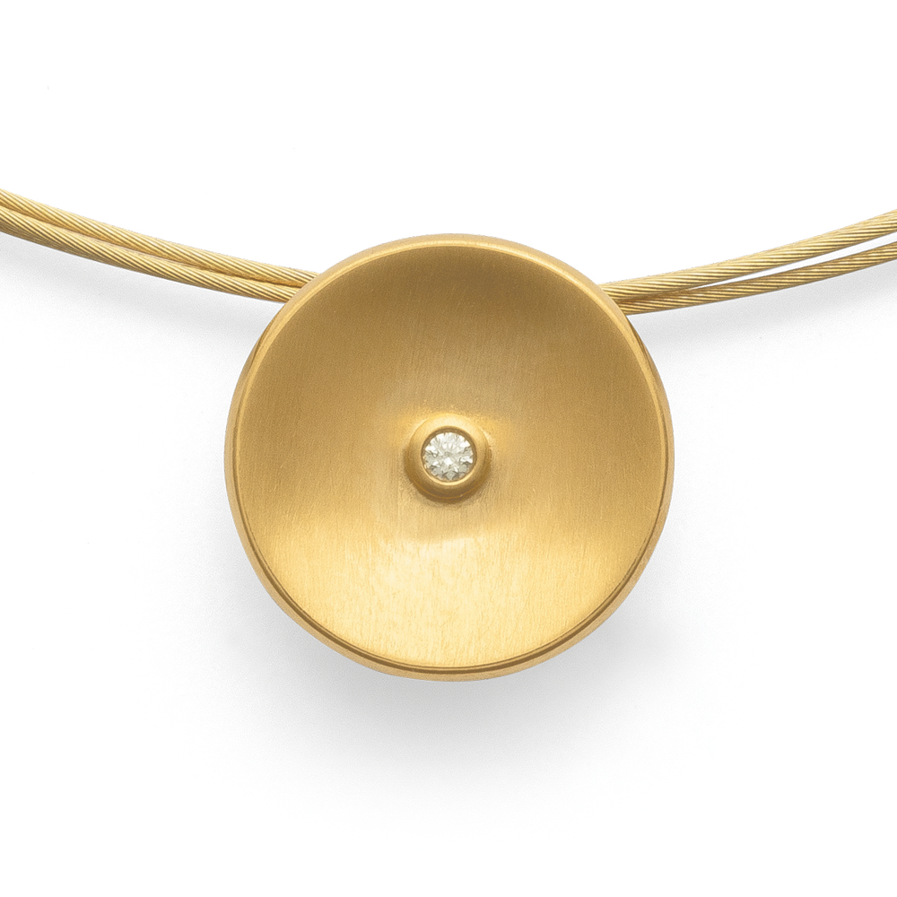 43060 – 925/- Pendant, matte fg, brilliant 0.015ct W-SI