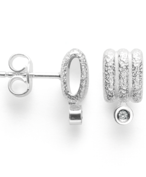 43101 – 925/- earring, matte/brushed rho. topaz 0.024