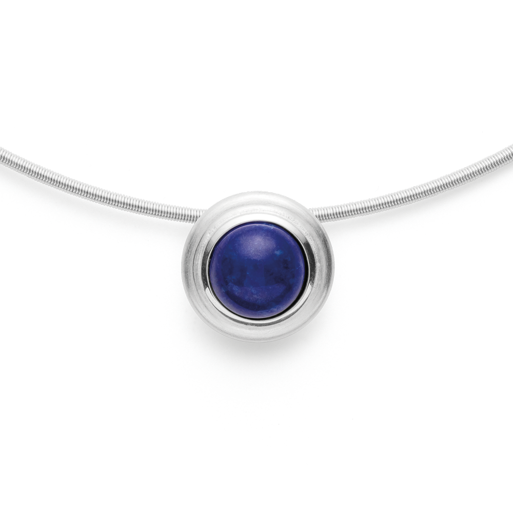 43180 – 925/- Pendant matte/glossy, lapis 2.73ct