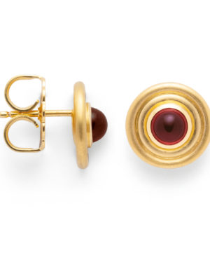 43220 – 925/- Earrings, matte/shiny color, garnet 1.65ct