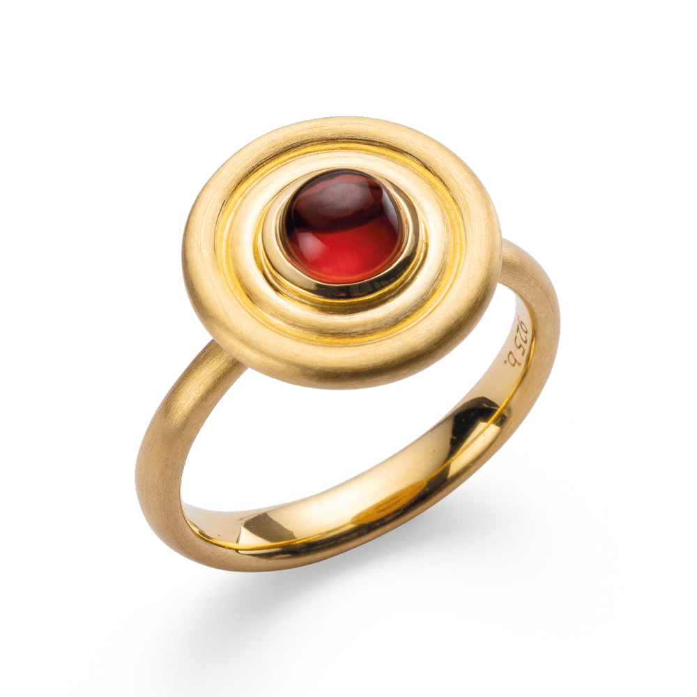 4323058 – 925/- ring, fg matt/glossy, garnet 1.38ct