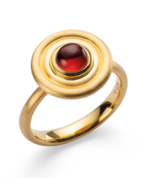 4323056 – 925/- ring, fg matt/glossy, garnet 1.38ct