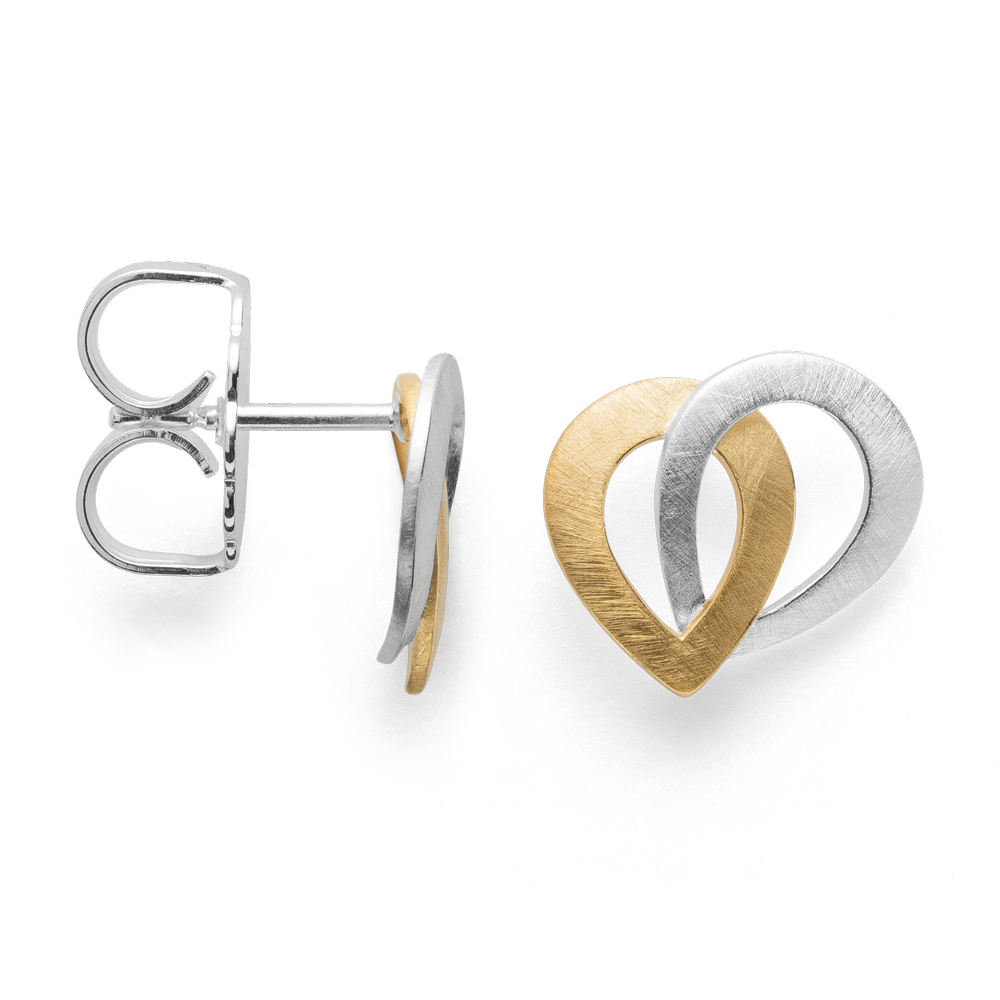 43310 – 925/- Earrings, partly brushed