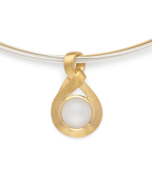 43340 – 925/- Pendant, matte/shiny color, white moonstone 2.61ct