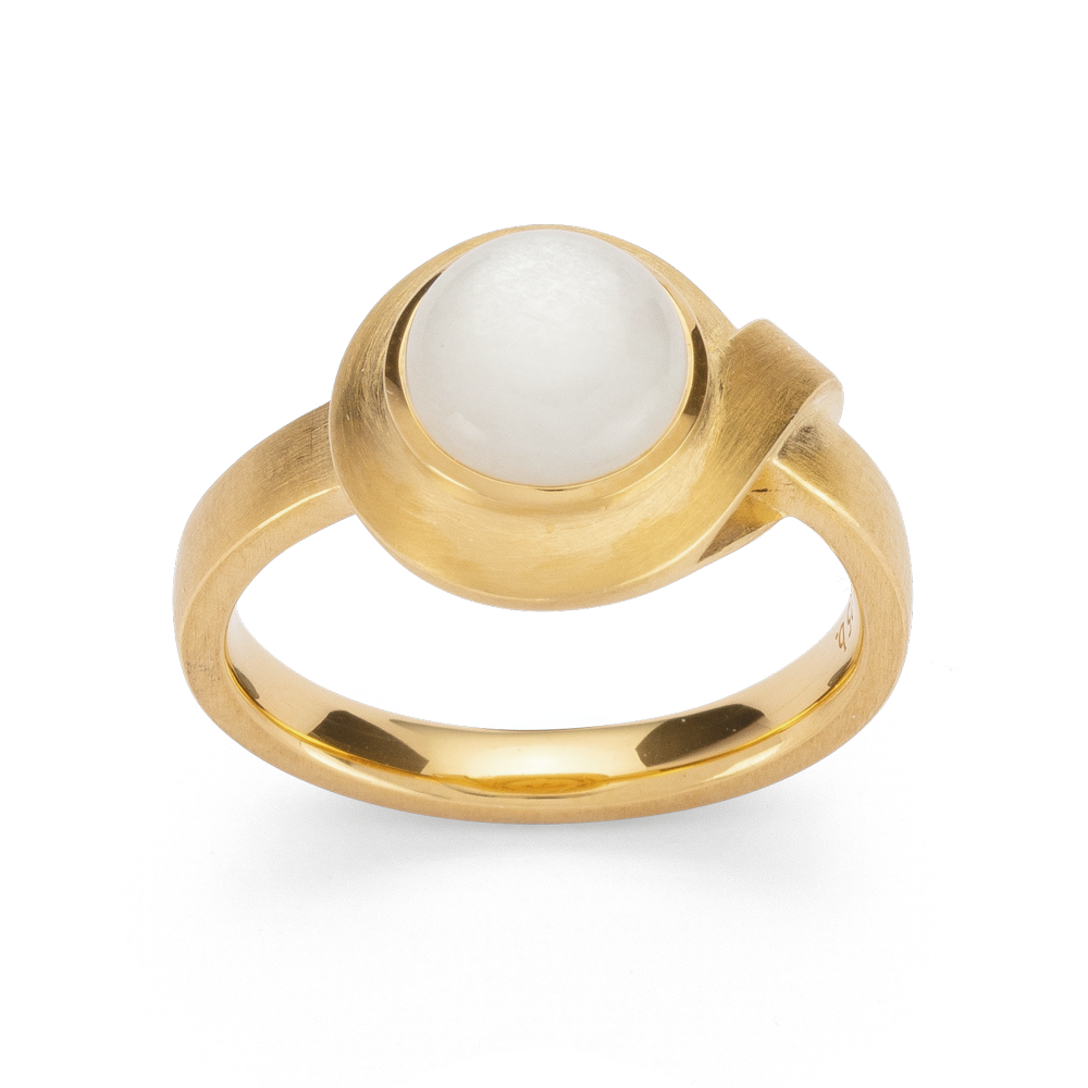 4336058 – 925/- Ring, matte/shiny color, moonstone 1.40ct