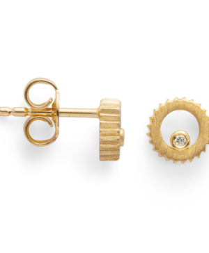 43410 – 925/- Earrings, fg mat., dia. 0.01ct W-SI