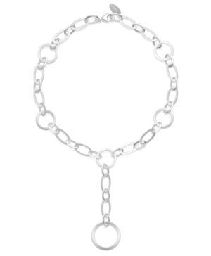 43561 – 925/- necklace, rho. brushed/shiny, 45cm