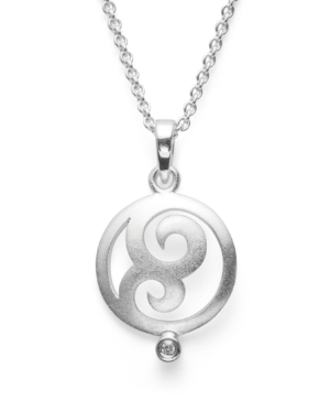 43600 – 925/- Pendant sandblasted, brilliant 0.02ct W-SI