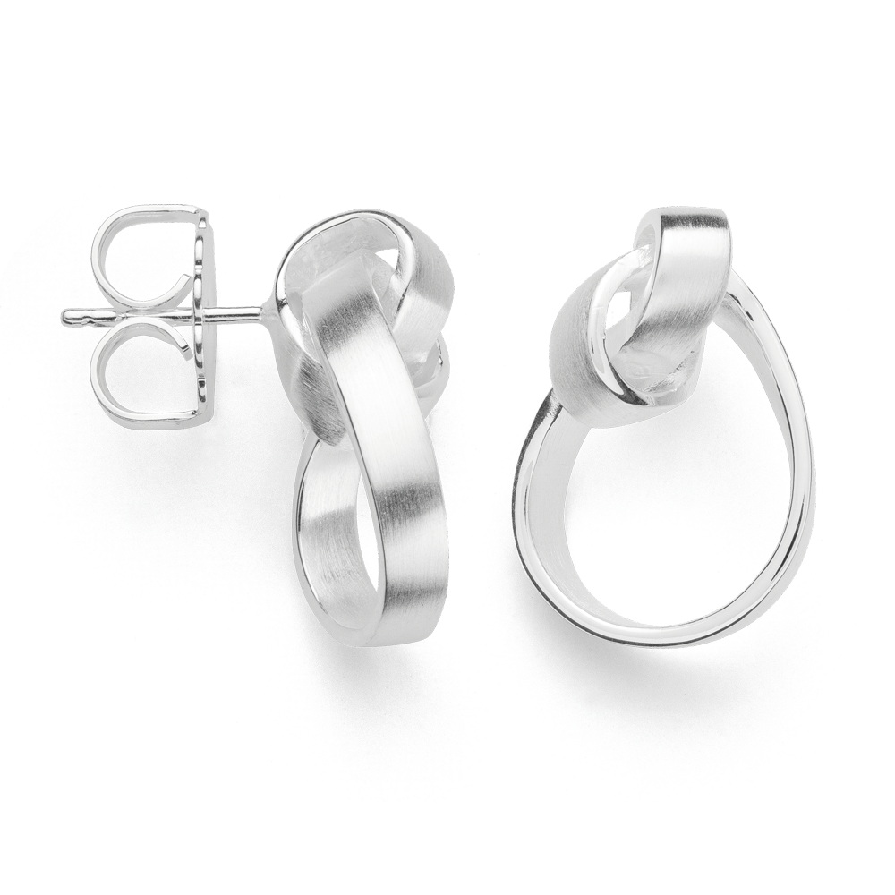 43671 – 925/- Earrings, matte rho.