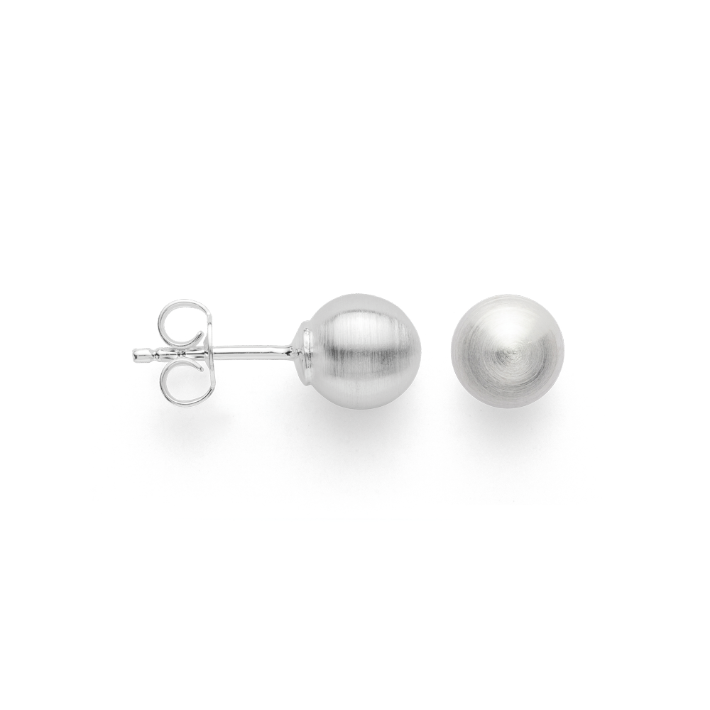 43681 – 925/- Earrings, rho. "small ball", matte