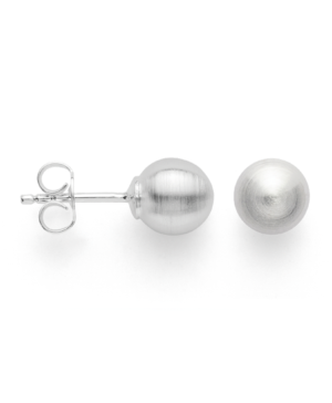 43691 – 925/- Earrings, rho. "ball medium", matte.
