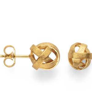 43770 – 925/- Earrings, brushed gold