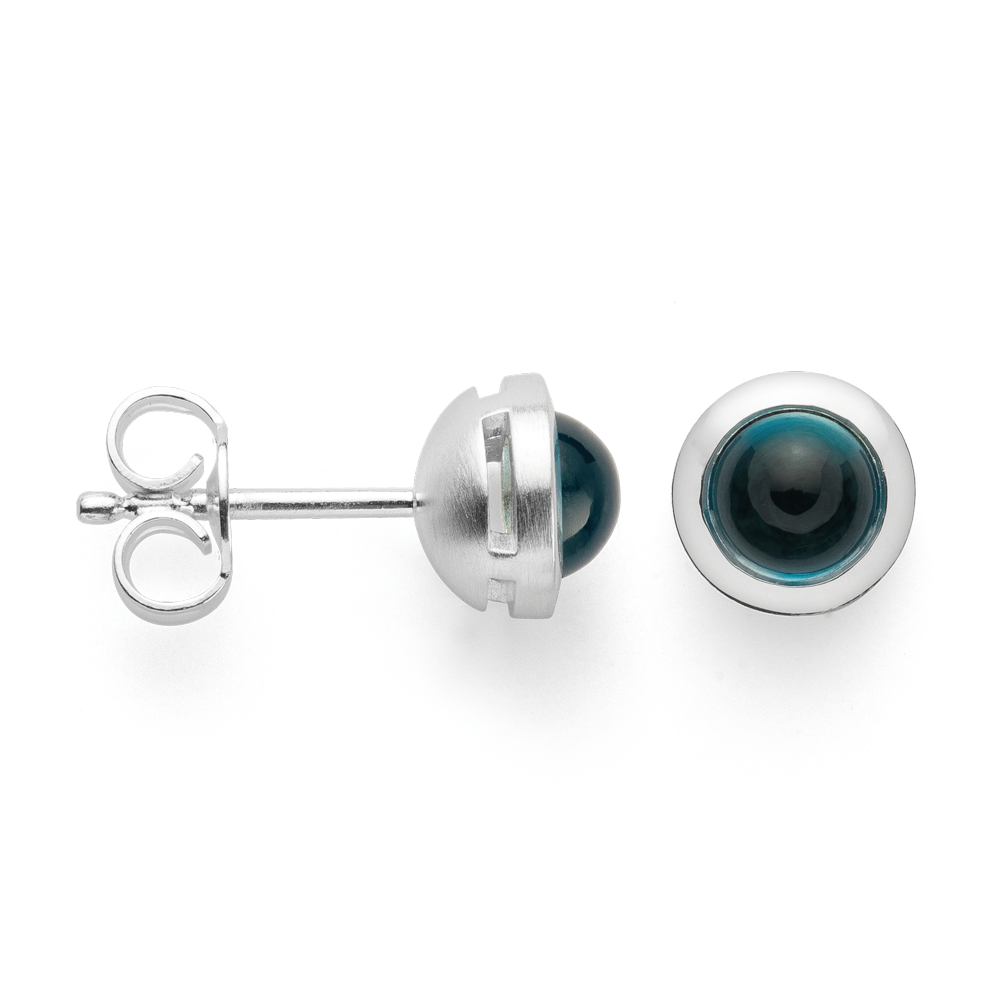 44040 – 925/- Earrings shiny, topaz London Blue 1.45ct