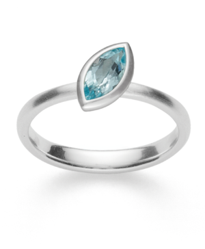 4405054 – 925/- Ring matt/glossy, Topaz Sky blue 0.68ct