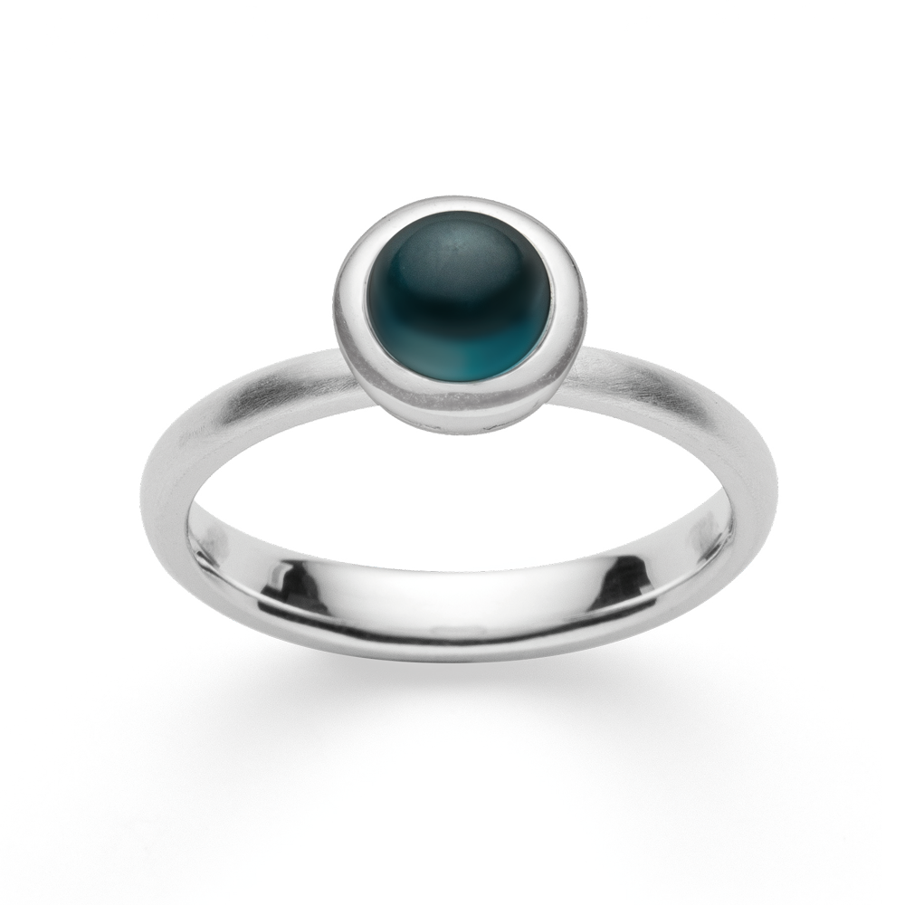 4406058 – 925/- Ring matt/glossy, Topaz London Blue 1.21ct