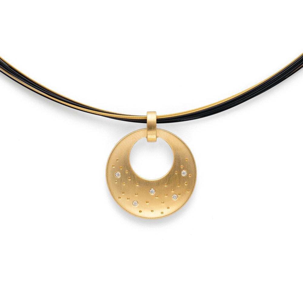 44070 – 925/- Pendant, matte, br 0.025ct W-SI