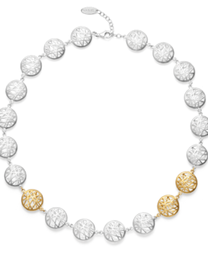 44121 – 925/- necklace "50 Years" partly fg, brushed rho
