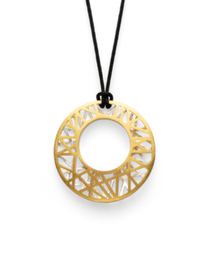 44130 – 925/- Pendant "50 Years", partly gold-plated, brushed