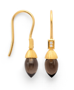44220 – 925/- earring, matte/polished, RQ and topaz