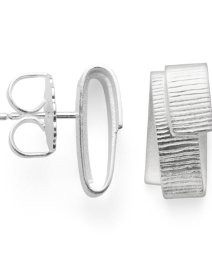 44270 – 925/- Earrings sandblasted/brushed
