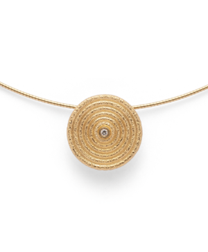 44515 – 750/- Pendant matte/brushed, 0.02ct W-SI