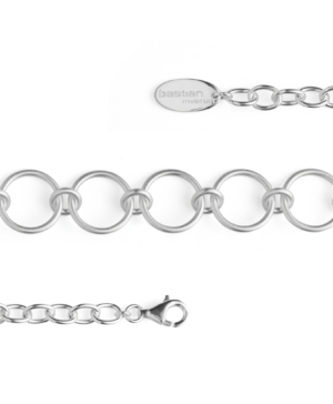 44931 – 925/- bracelet, rho. matt/glossy, 19 cm