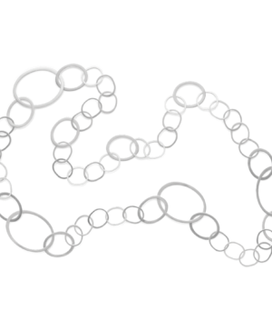 44941 – 925/- necklace, rhodium matt, 105 cm