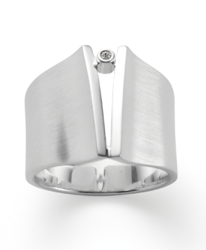 4497054 – 925/- Ring matt/glossy, 0.02ct W-SI