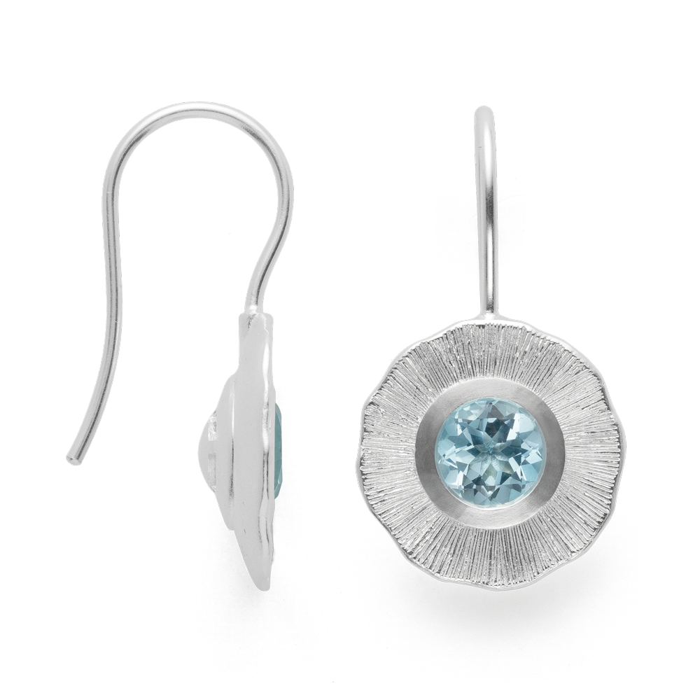 45000 – 925/- earrings matte/ blue topaz 2.01ct